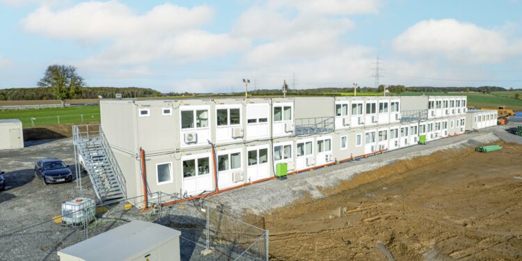 ELA Container liefert Baustellen-Anlage für Energiewendeprojekt