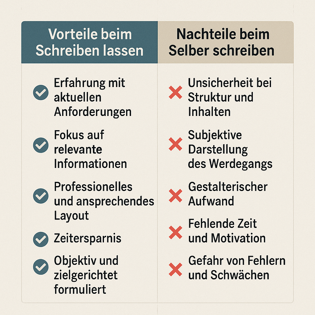 Lebenslauf schreiben lassen – Entscheidungshilfe zwischen Eigenleistung und Profi-Service
